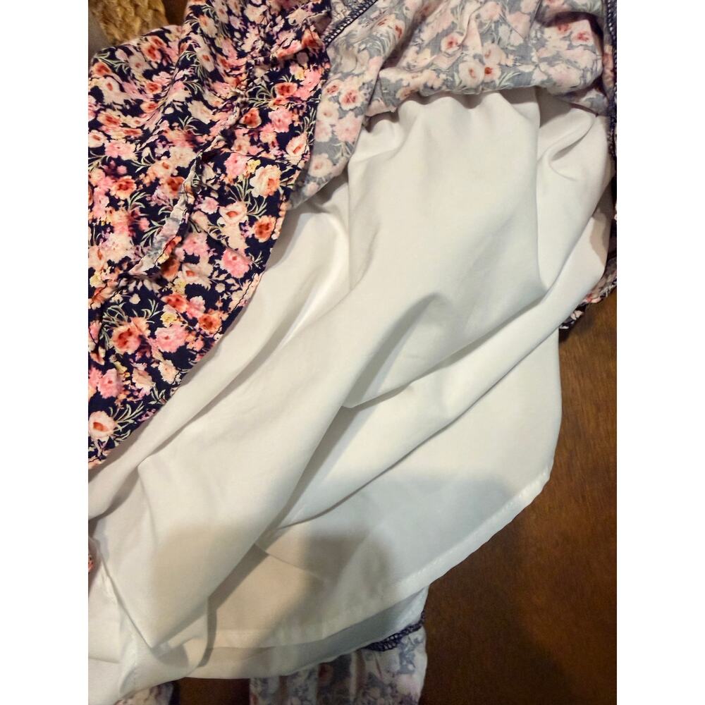 Dear John Floral Summer Dress EUC Pink Black V Neck M - Picture 7 of 8